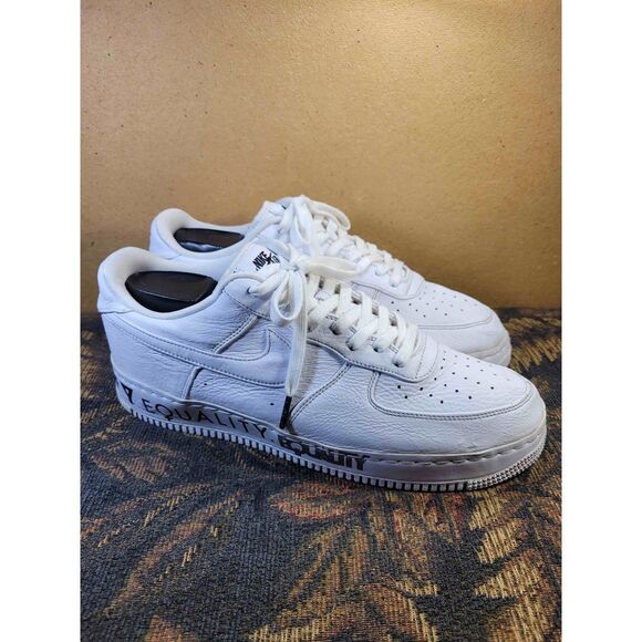 Men's Nike White and Black Air Force 1 Low CMFT 'Equality'- Size 13 - Picture 2 of 14